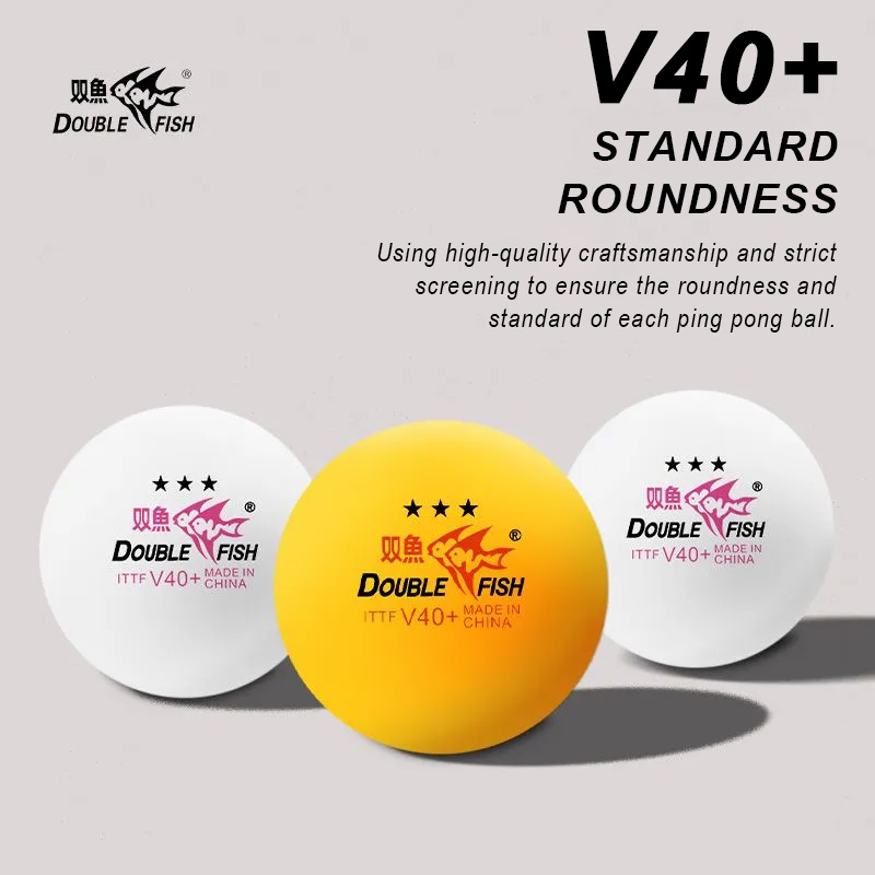 Table Tennis Olympics - DOUBLE FISH 3 Star V40+ Palline