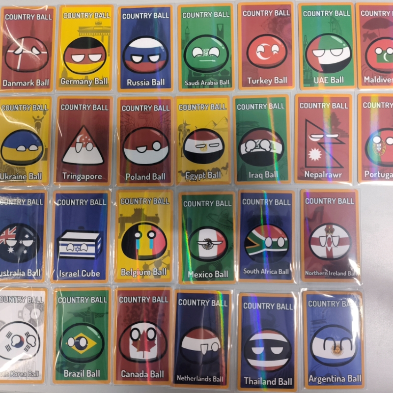 Table Tennis France - 5 pz Countryballs Carta Bambola Regno
