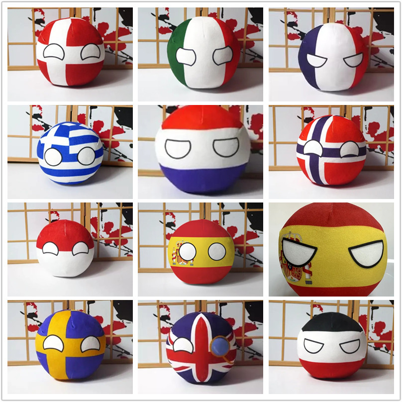 Table Tennis France - Countryballs Peluche Bambola Italia Danimarca Finlandia